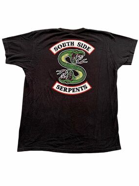 Riverdale South Side Serpents Black Graphic Tee  Grunge Streetwear Mens L Unisex